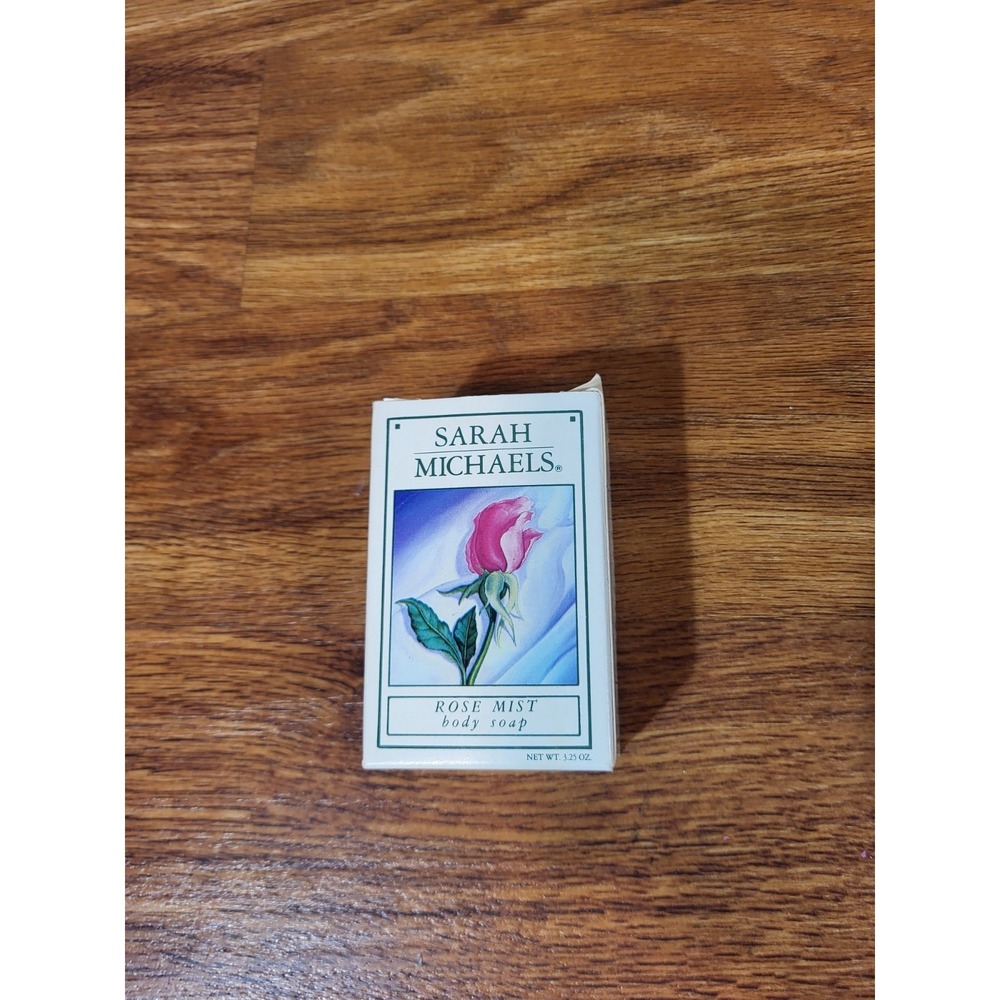 VTG 90s Sarah Michaels Rose Mist Body Soap 3.25oz Bar USA Essential Oil  Milled‎